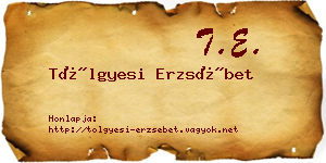 Tölgyesi Erzsébet névjegykártya